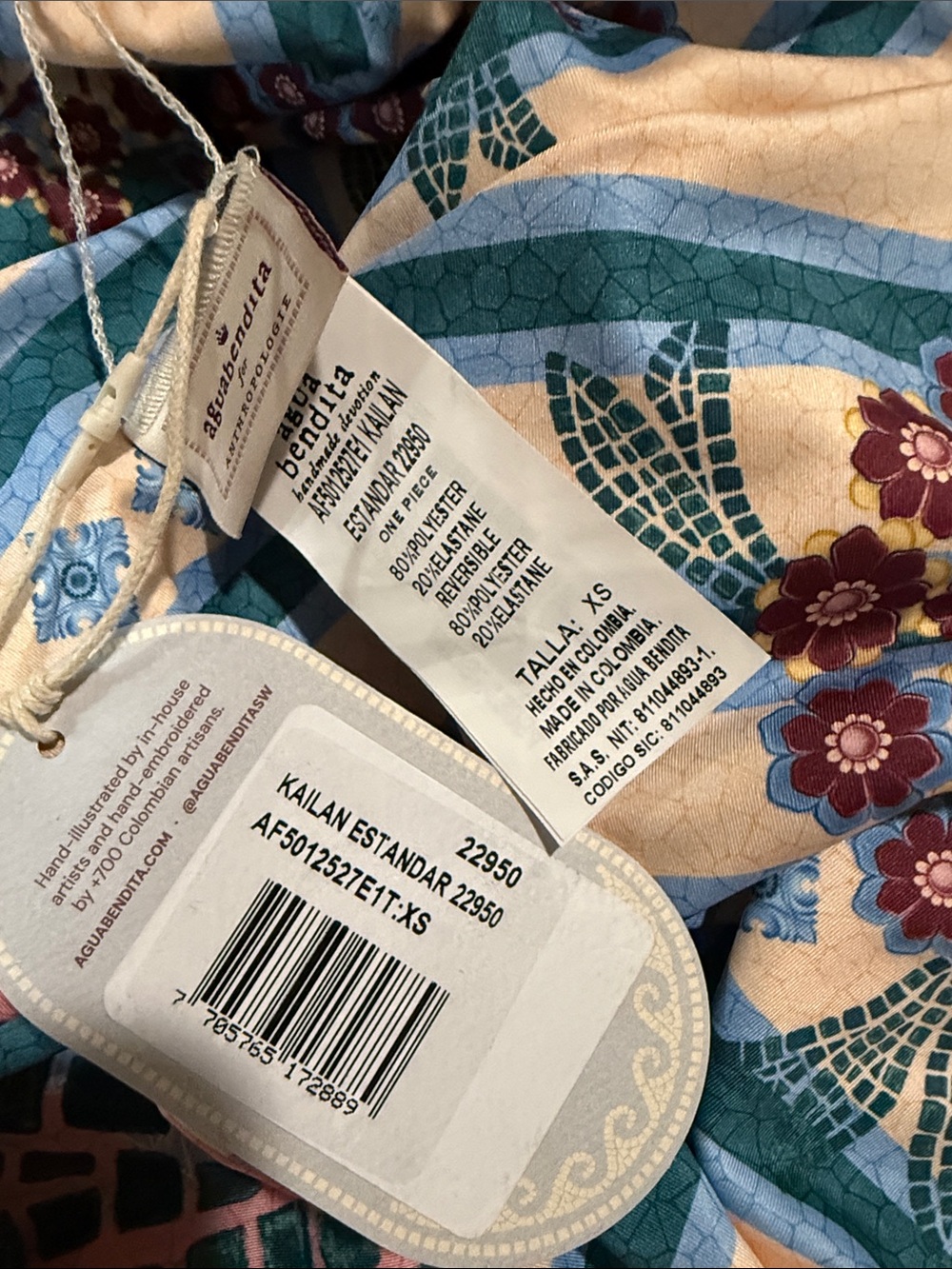 NWT Agua Bendita Kaylan Reversible One-Piece Swimsuit - Picture 5 of 5